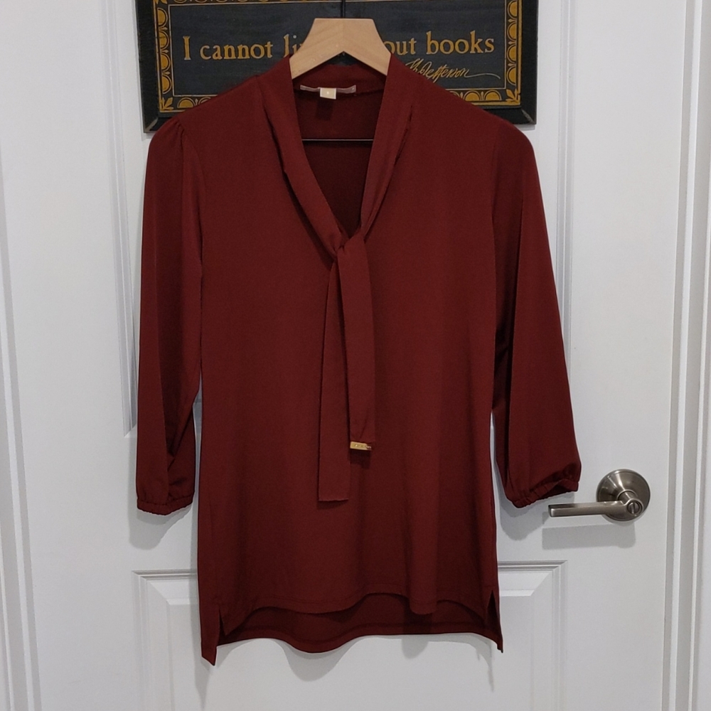 Michael Kors - Burgundy/Plum 3/4 Sleeve Blouse